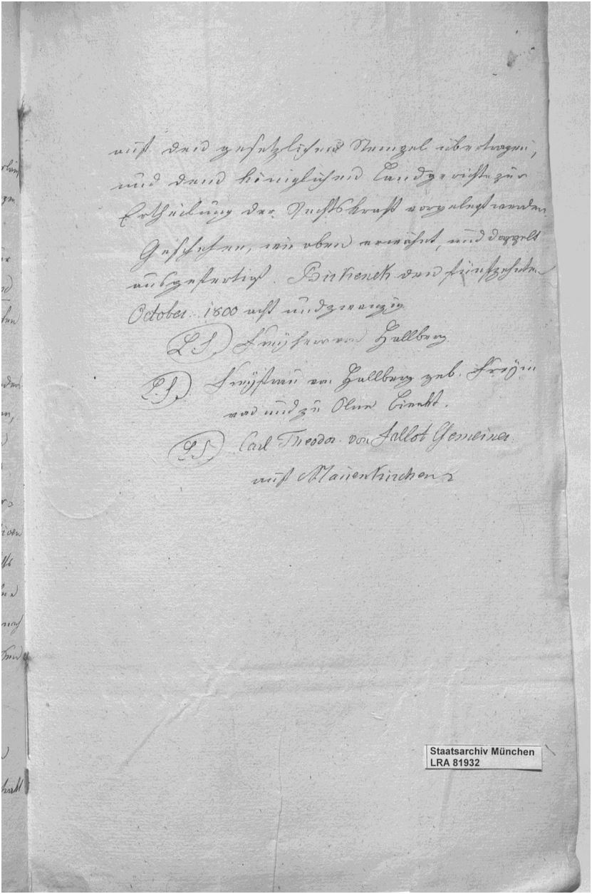 Notarurkunde vom ersten Hausverkauf vom 15. Okt 1828