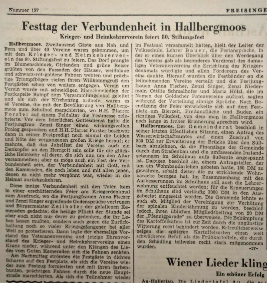 Bericht in der Freisinger Zeitung